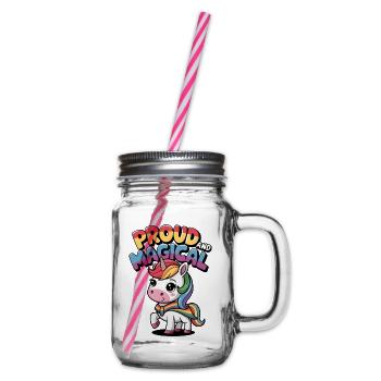 Fier et magique - Bocal à boisson - transparent - Droite