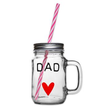 DAD. - DAD. VATERTAG. - Gute Nacht, Dad. - Henkelglas mit Schraubdeckel - Klar - Rechts