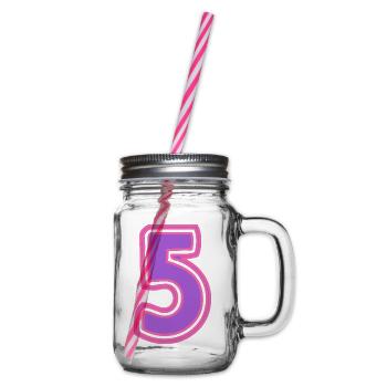 5. 5 ANS. 5e ANNIVERSAIRE. ANNIVERSAIRE 5 ANS - Bocal à boisson - transparent - Droite
