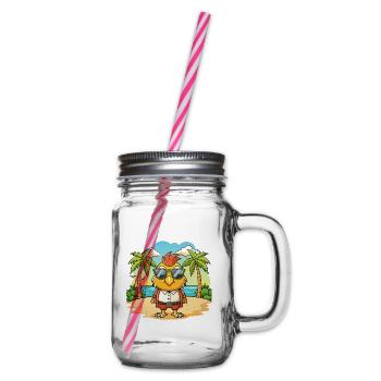Hawk Funny Cartoon Summer Beach Sunglasses - Glass jar with handle and screw cap - clear - Right