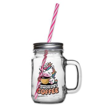 Propulsé par le café - Bocal à boisson - transparent - Droite