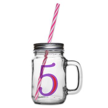 5. 5 ANS. 5e ANNIVERSAIRE. ANNIVERSAIRE 5 ANS - Bocal à boisson - transparent - Droite