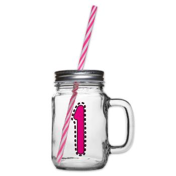 1. 1 JAHR. 1. JAHRESTAG. 1 JAHR GEBURTSTAG - Henkelglas mit Schraubdeckel - Klar - Rechts