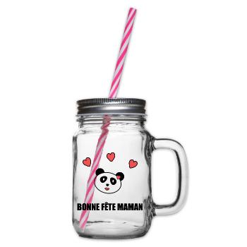 MUTTERTAG. SCHÖNEN MUTTERTAG. MAMA - Henkelglas mit Schraubdeckel - Klar - Rechts