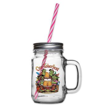 Orc-toberfest - Glass jar with handle and screw cap - clear - Right