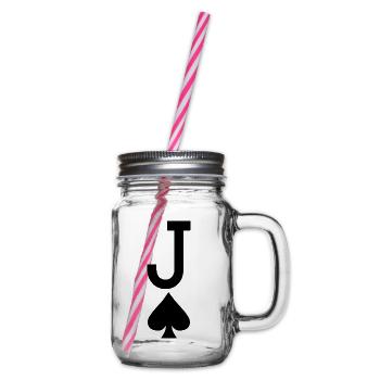 Carte à jouer au poker - Jack of Spades / Jokers - Bocal à boisson - transparent - Droite