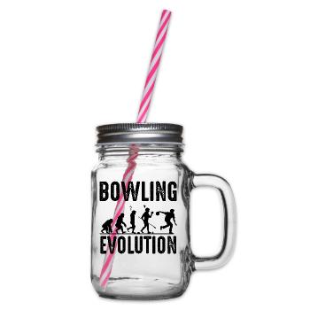 Bowling - Henkelglas mit Schraubdeckel - Klar - Rechts