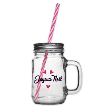 HAPPY NEW YEAR. NEW YEAR'S EVE. BEST WISHES - Glass jar with handle and screw cap - clear - Right