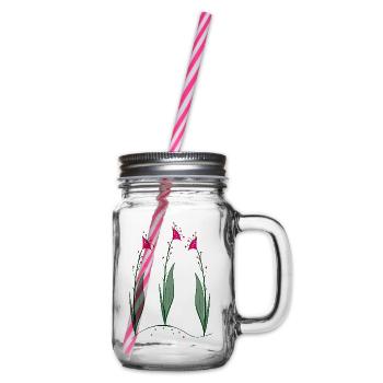 Blossoms, Flowers - Glass jar with handle and screw cap - clear - Right