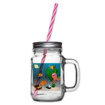 Marine life - Glass jar with handle and screw cap - clear - Right