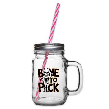 Bone To Pick - Glass jar with handle and screw cap - clear - Right