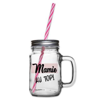 OMA. MAMA. OMA. MUTTERTAG - Henkelglas mit Schraubdeckel - Klar - Rechts