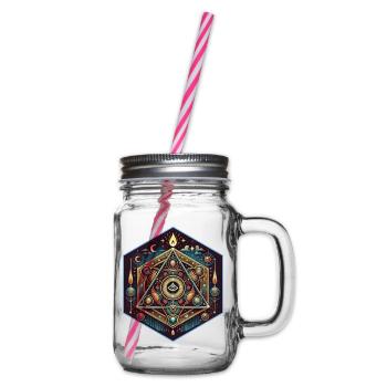 Orgon Energie Logo - Henkelglas mit Schraubdeckel - Klar - Rechts