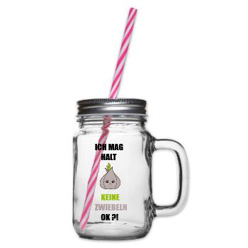Ich mag keine Zwiebeln - Henkelglas mit Schraubdeckel - Klar - Rechts