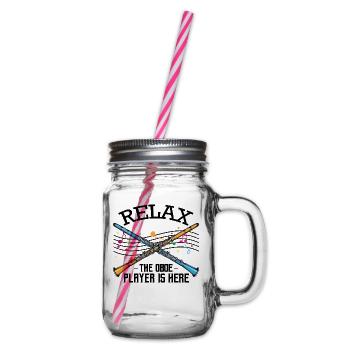 oboe - Glass jar with handle and screw cap - clear - Right