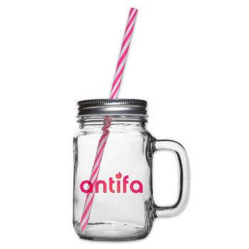 Antifa - It's a match! - Glass jar with handle and screw cap - clear - Right