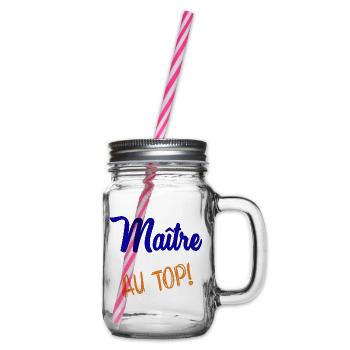 MASTER - Glass jar with handle and screw cap - clear - Right