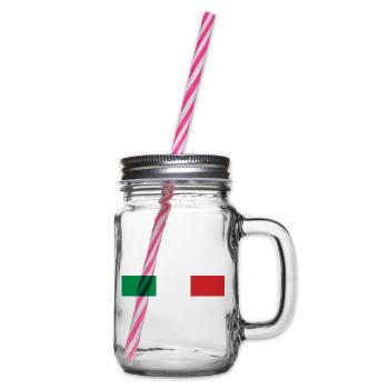 Italien-Banner - Henkelglas mit Schraubdeckel - Klar - Rechts