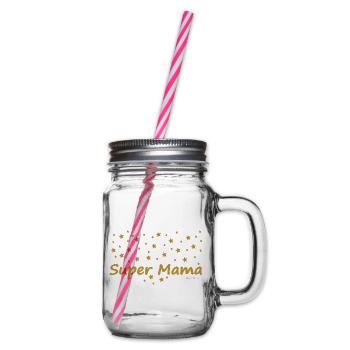 Super Mama - Henkelglas mit Schraubdeckel - Klar - Rechts
