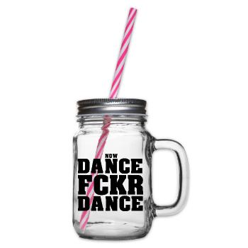 Dance Fckr Dance - Glass jar with handle and screw cap - clear - Right