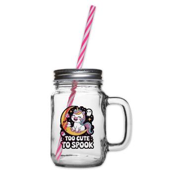 Too Cute To Spook - Glass jar with handle and screw cap - clear - Right