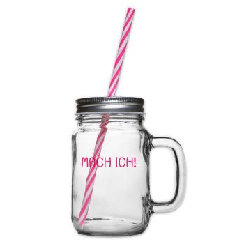 Mach ich Aber nicht jetzt Spruch Geschenk - Henkelglas mit Schraubdeckel - Klar - Rechts