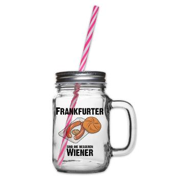 Frankfurter sind die besseren Wiener Würstchen - Henkelglas mit Schraubdeckel - Klar - Rechts