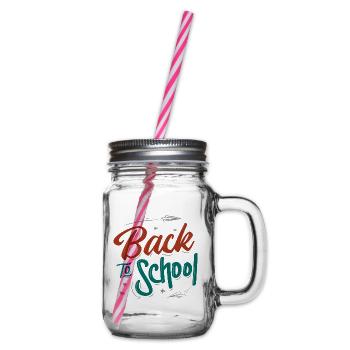 Back to school - Glass jar with handle and screw cap - clear - Right