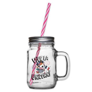 Vive La Licorne ! - Bocal à boisson - transparent - Droite