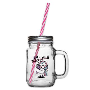 Say Uni-Cheese! - Glass jar with handle and screw cap - clear - Right