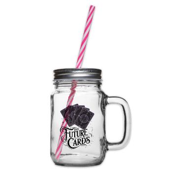 The Future Is In The Cards - Glass jar with handle and screw cap - clear - Right