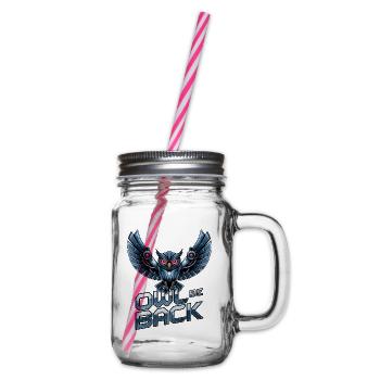 Owl Be Back - Glass jar with handle and screw cap - clear - Right