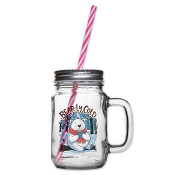 Bear-ly Cold - Glass jar with handle and screw cap - clear - Right