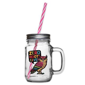 Zero Hoots Given - Glass jar with handle and screw cap - clear - Right