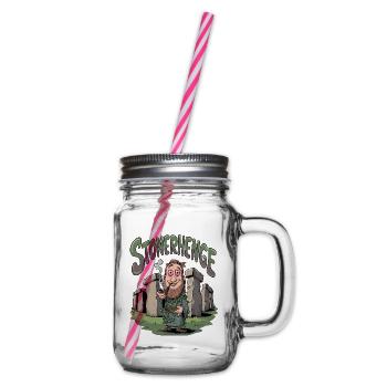 Stonerhenge - Glass jar with handle and screw cap - clear - Right