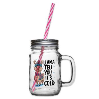 Lama vous dit qu’il fait froid - Bocal à boisson - transparent - Droite