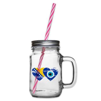 Drapeau de Bosnie Nazarpearl utilisé - Bocal à boisson - transparent - Droite