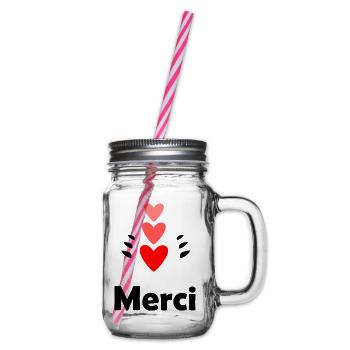 THANK YOU. MISTRESS. MASTER. THANK YOU MISTRESS - Glass jar with handle and screw cap - clear - Right