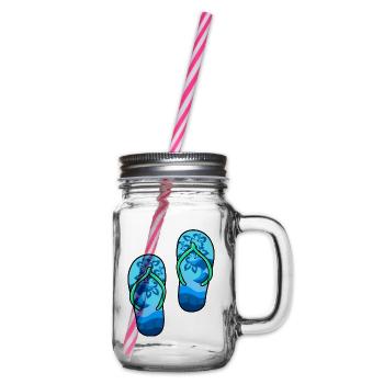 Flip Flops - Henkelglas mit Schraubdeckel - Klar - Rechts