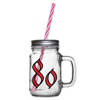 80. 80 ANS. 80e ANNIVERSAIRE. ANNIVERSAIRE 80 ANS. - Bocal à boisson - transparent - Droite