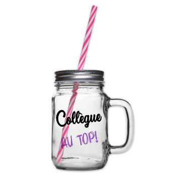 RETIREMENT. RETIREMENT. RETIRED. HAPPY RETIREMENT - Glass jar with handle and screw cap - clear - Right