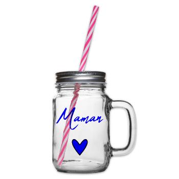 MUTTERTAG. SCHÖNEN MUTTERTAG. MAMA - Henkelglas mit Schraubdeckel - Klar - Rechts