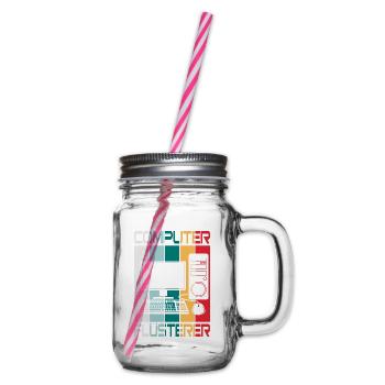 Computer Flüsterer - Henkelglas mit Schraubdeckel - Klar - Rechts