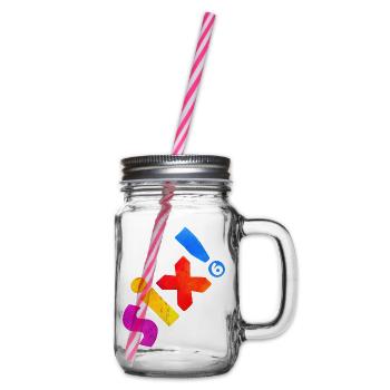 SIX 6 YEARS 6TH BIRTHDAY - Glass jar with handle and screw cap - clear - Right