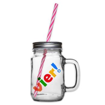 VIER 4 JAHRE 4. GEBURTSTAG - Henkelglas mit Schraubdeckel - Klar - Rechts