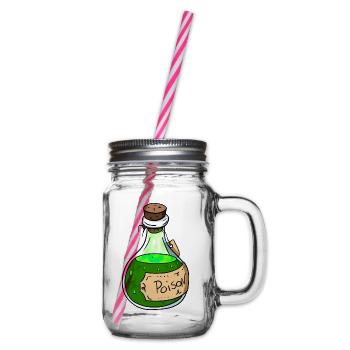 Gift Flasche - Henkelglas mit Schraubdeckel - Klar - Rechts