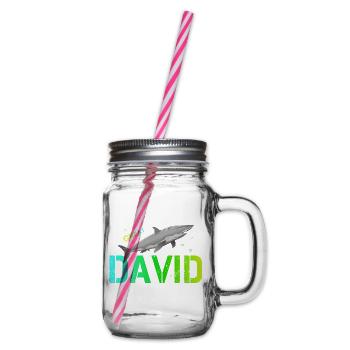 David - Henkelglas mit Schraubdeckel - Klar - Rechts