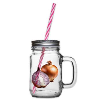 Rote Zwiebel Frische - Henkelglas mit Schraubdeckel - Klar - Rechts