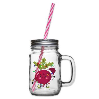 Rote Bete zur Feier! - Henkelglas mit Schraubdeckel - Klar - Rechts
