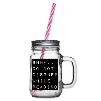Do not disturb while reading - Henkelglas mit Schraubdeckel - Klar - Rechts